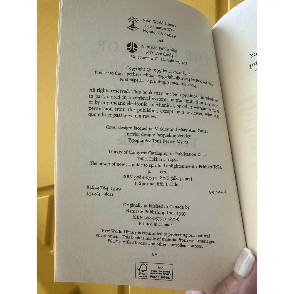 The Power Of Now Eckhart Tolle Paperback Spiritual Enlightenment Self Help Book